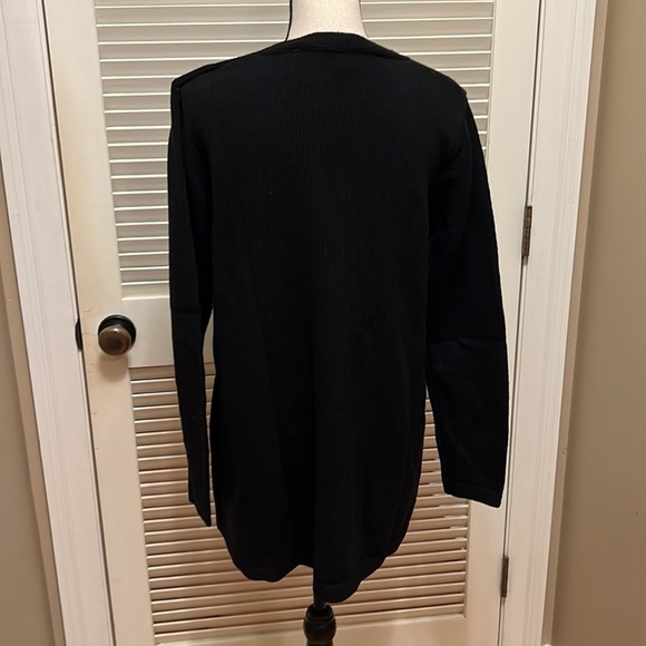 Soft Surroundings Sydney Cable Wool Blend Sweater in Black - Picture 10 of 15